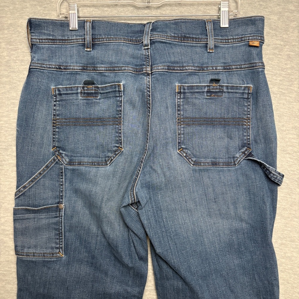 L.L Bean Women's  Carpenter Jeans Gardening Workwear Utility Pockets 35X32